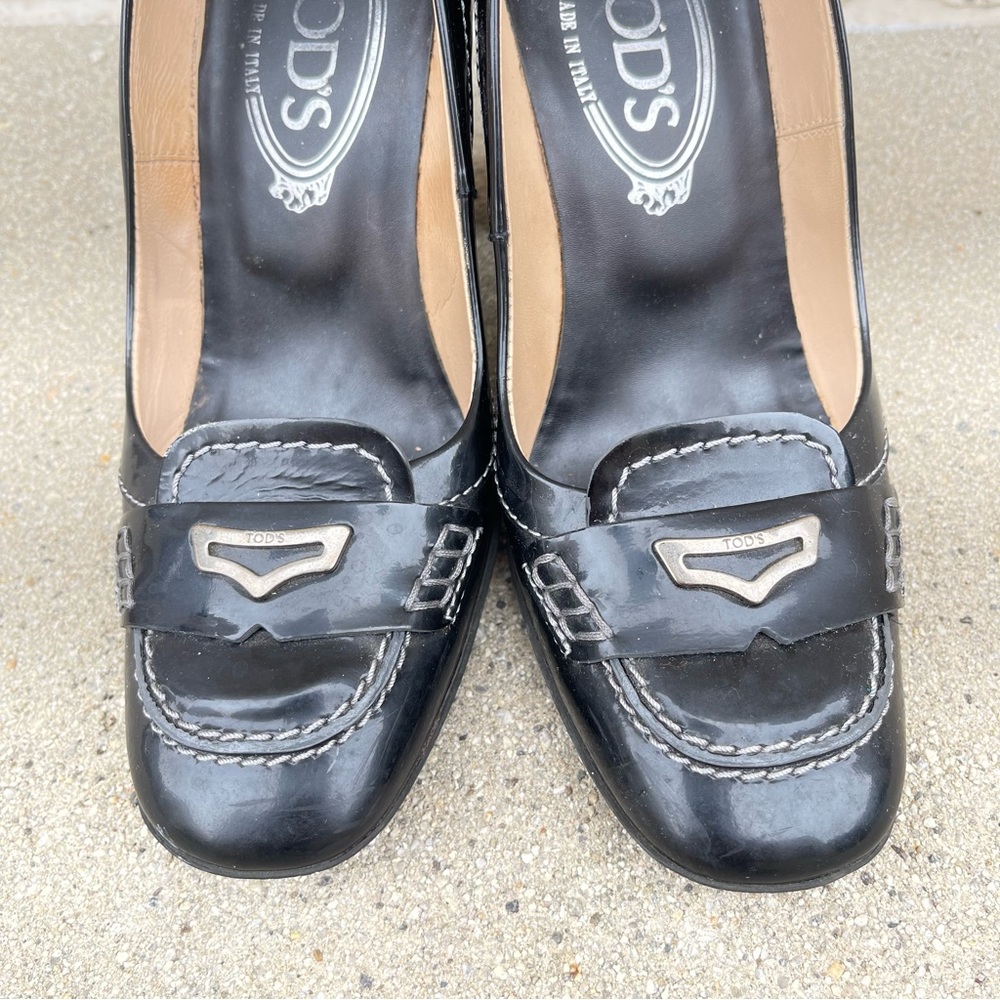 Tod’s patent leather loafer heels - Picture 5 of 11
